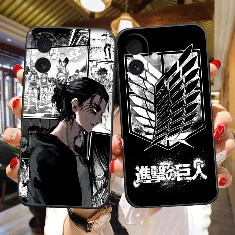 Phone Case For Iphone Apple 17 17E AIR 16E 16 15 14 8 7 Plus 13 12 11 XR Pro Max SE4 Shell Cover Yeager A-Attack On Titan Eren