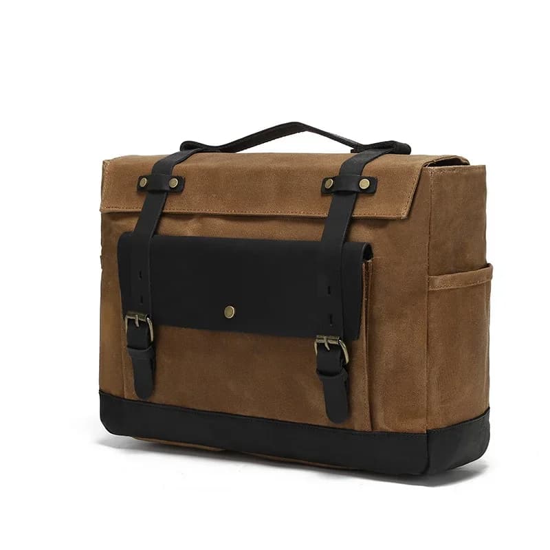Shoulder retro style canvas suitcase tail bag top leather cycling equipment men's shoulder bag