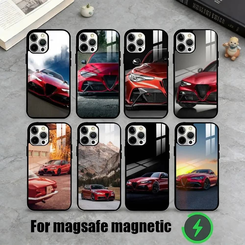 Cool Sport Car Phone Case For iPhone17,16,15,14,13,12,11 Plus,Pro Magnetic For Magsafe Wireless Charging