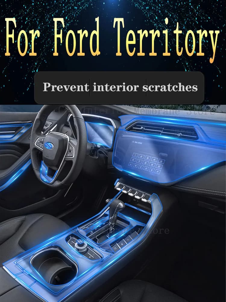 For Ford Territory 2019 2021  Equator Sport Gearbox Panel Navigation Screen Automotive Interior TPU Protective Film Anti-Scratch