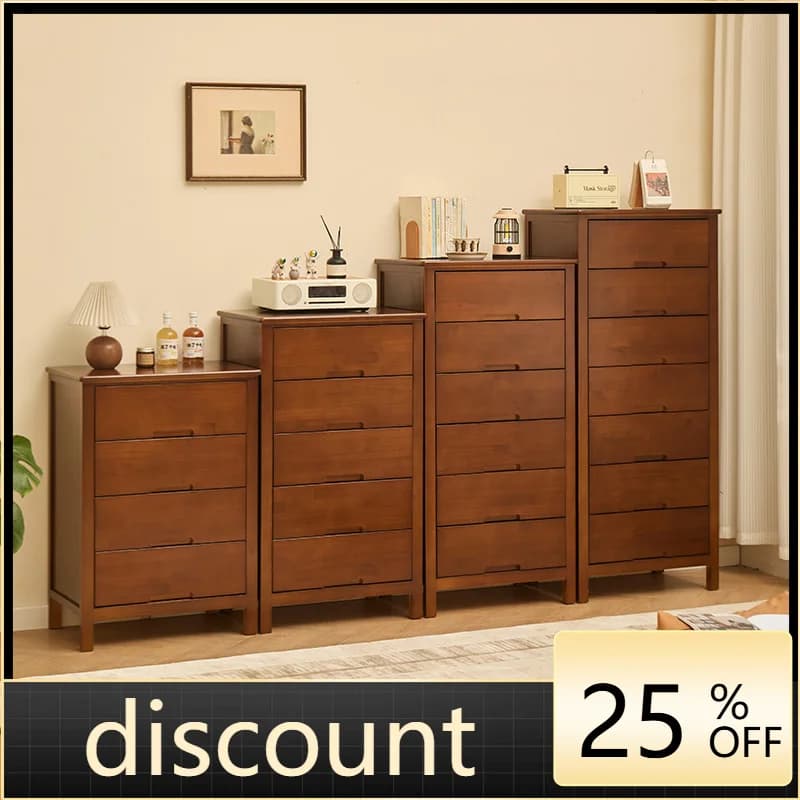 LMM solid wood chest, living room against the wall, bedroom drawer, household sofa side cabinet