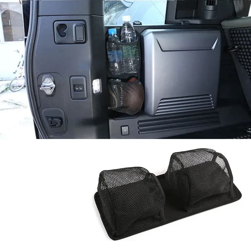 For Land Rover Defender 110 130 2020-2024 Oxford Cloth Black Car Trunk Side Storage Box Net Pocket Car Interior Accessories