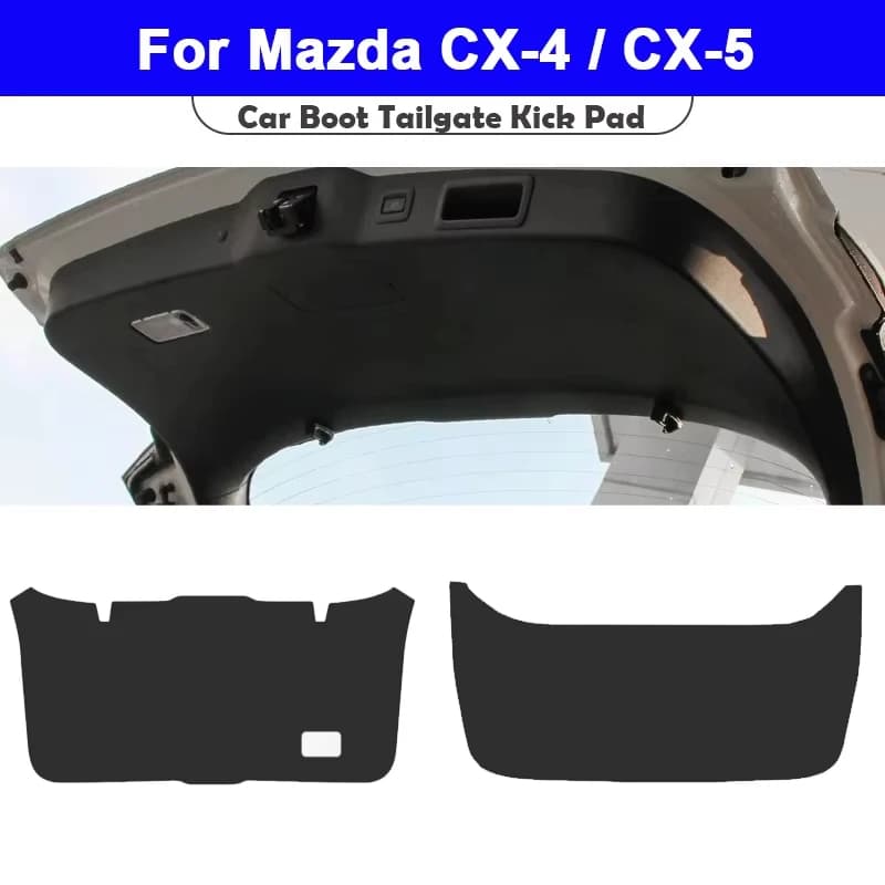 For Mazda CX-4 CX5 CX-5 2016-2025 Trunk Tailgate Guard Pad Leather Rear Trunk Door Protective Car Interior Accessories ﻿