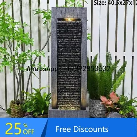 CZ   Flowing Water Wealth Living Room Entrance Gift Water Feature Humidifier Ornament Landscape Wealth-Attracting Fortune Ball