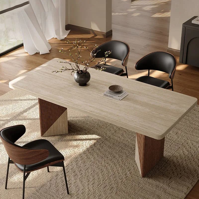 Luxury Modern Dining Table Nordic Kitchen Restaurant Marble Lounge Designer Dining Table Reception Corner Mesa Salon Furniture