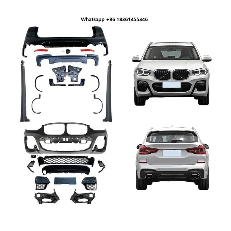 For X3 G01 2018-2021 Car Modification Upgrade M-Tech Body Kit Front Rear Bumper Lip Side Skirt Wheel Arch Grille Suitable