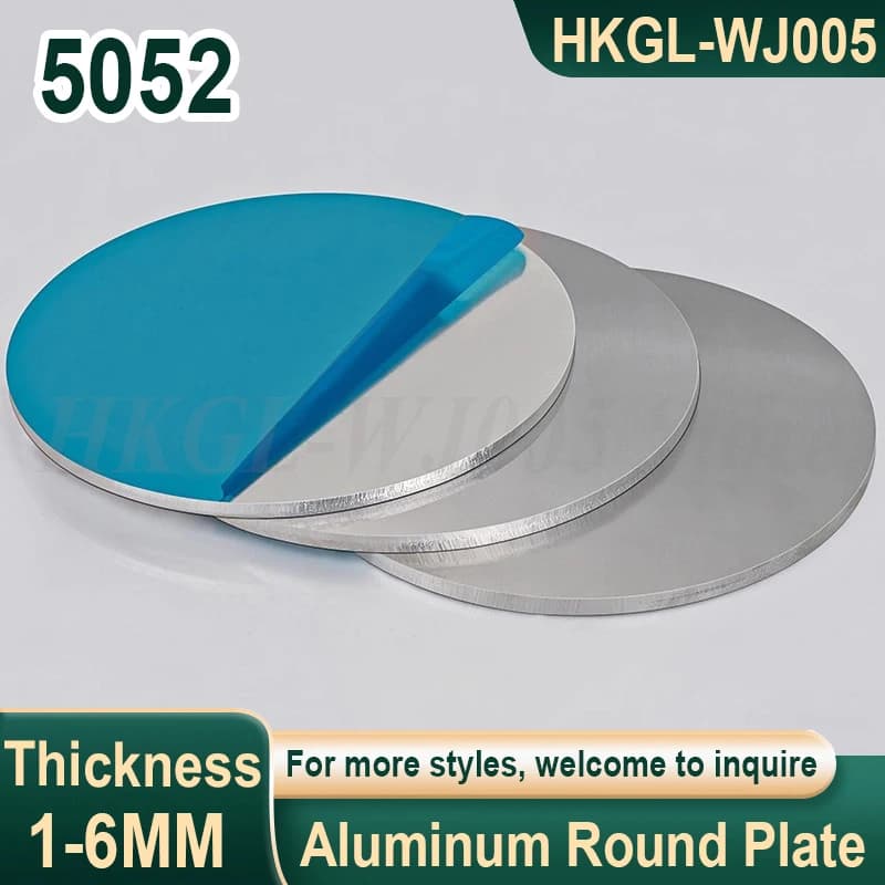 Thick 1-6mm 5052 Aluminum Round Plate Aluminum Disc Aluminum Circular Plate Aluminum Circular Sheet Customizable