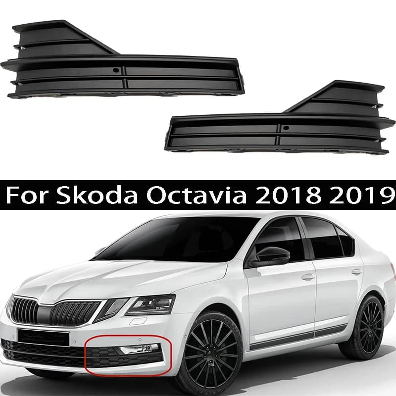 Front Bumper  Fog Lights Cover For Skoda Octavia 2018 2019 Fog Lamp Hole Lamp Cover