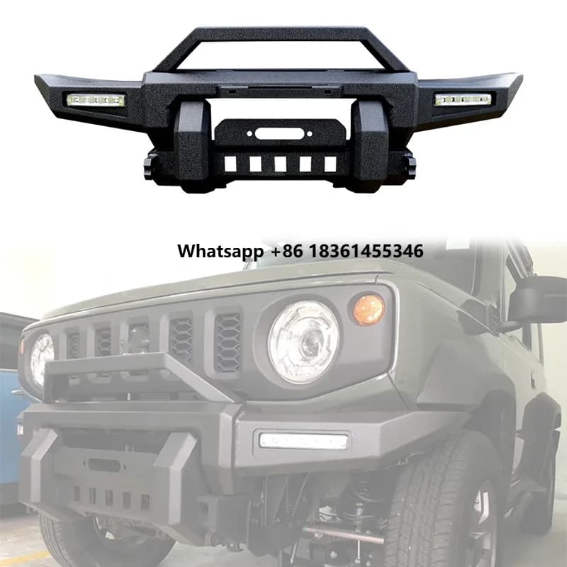 For Jimny Sierra JB64 JB74For New 3/5Door 2018- Steel Aluminum Front Bumper Guard Light Bull Bar Bolt-On High Quality