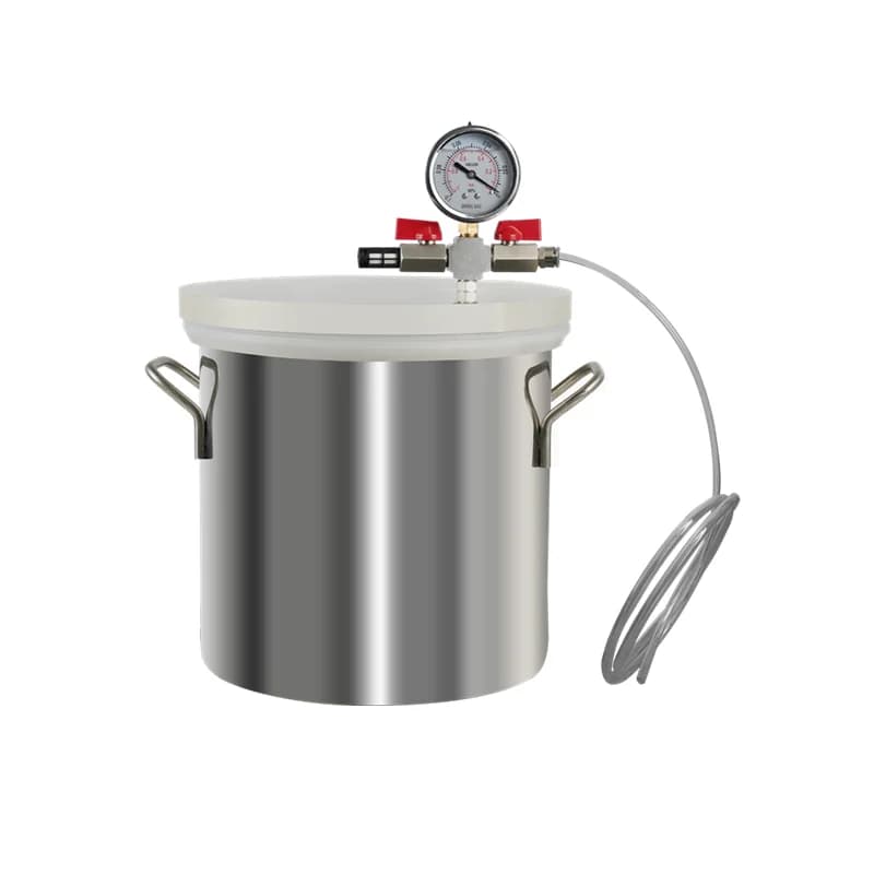 Stainless Steel Vacuum Chamber 2/3 Gallon Vacuum Defoaming Barrel 6L/12L Vacuum Degassing Chamber Silicone AB