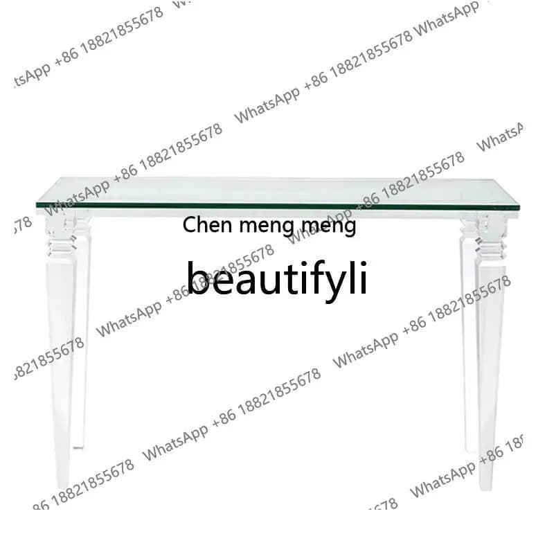 Simple and modern acrylic, fashionable entrance entrance table, living room home wall partition decoration tableH