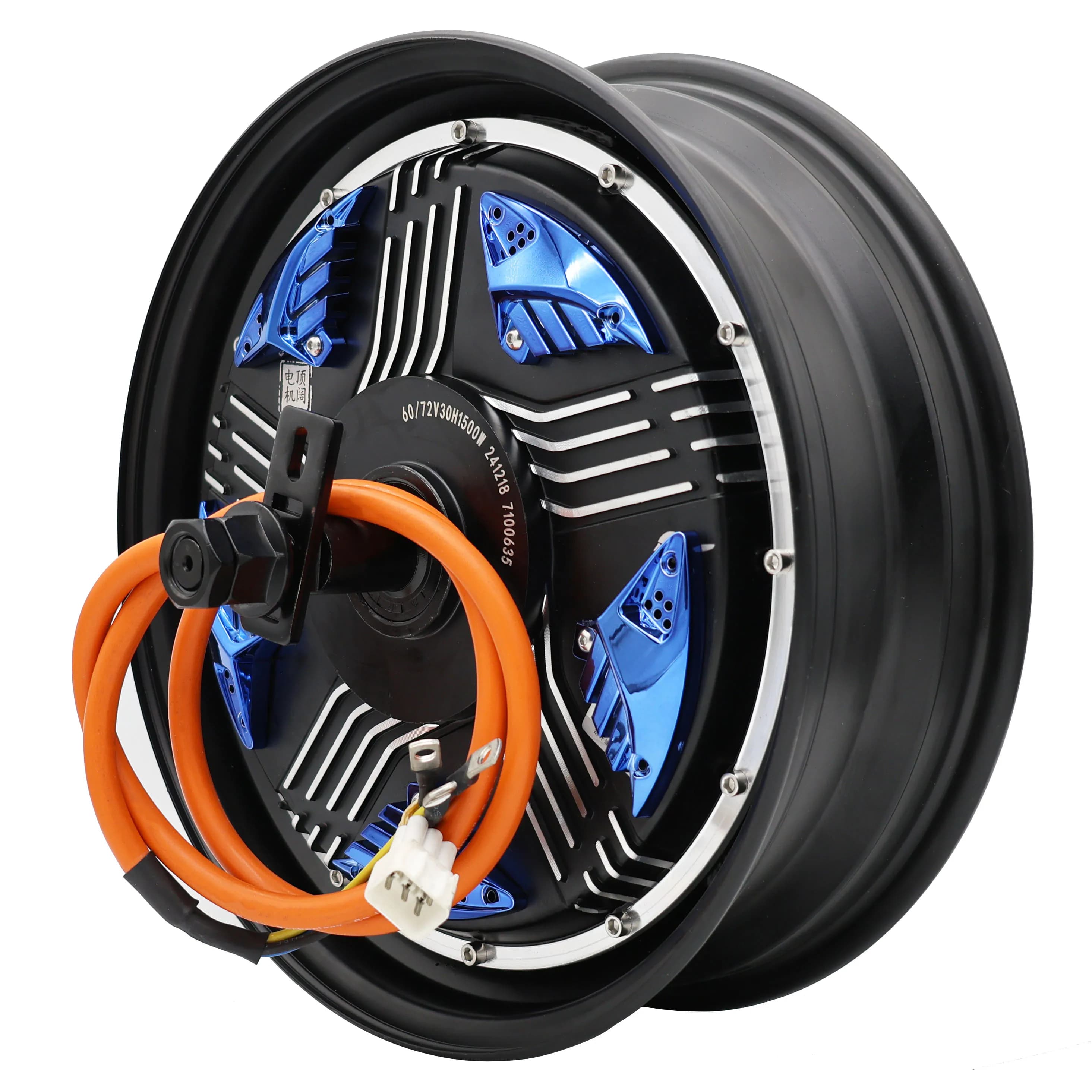 DKYS 72V12"30H1500W Brushless DC Motor For Energy-Saving Electric Motorcycles Five Colors Waterproof For Home Appliance Use Blue