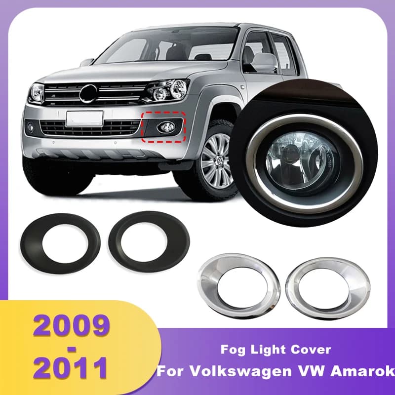 ABS Front Bumper Fog Lights Cover Fog Lamp Frame Trim Lampshade For Volkswagen VW Amarok 2009 2010 2011