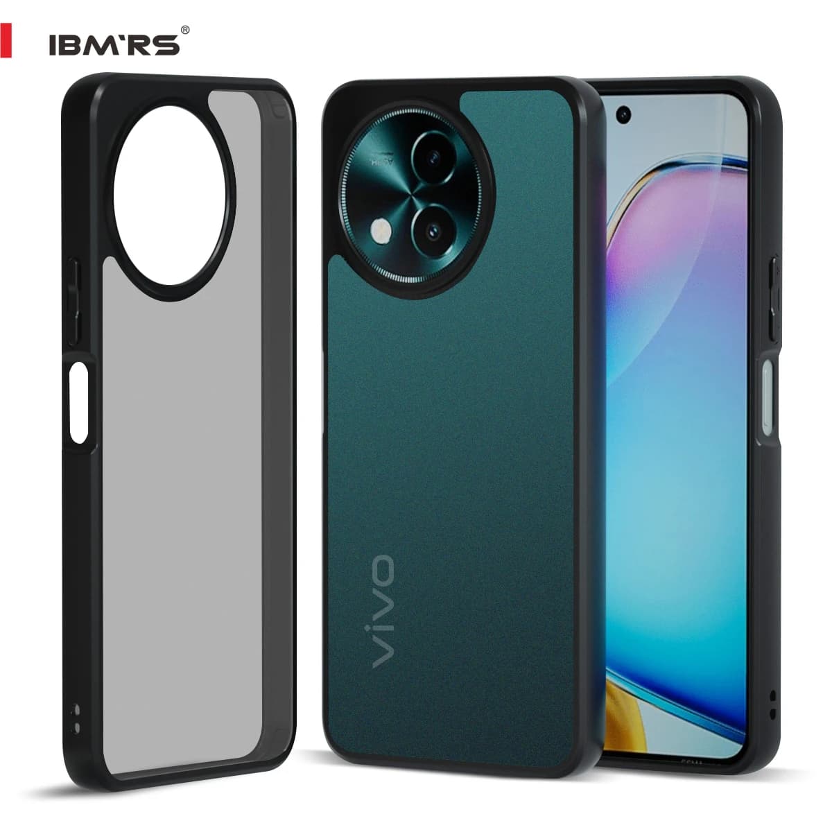 PC+TPU Case for vivo Y200t, Hybrid Camouflage Phone Case for vivo Y200i, Military Shockproof Cover with Raised Edge Full Lens Pr