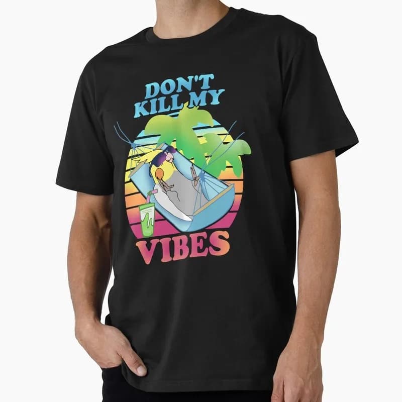 Don't Kill my Vibes - Funny Cockatiel Summer Gift T-shirt for Birds Lover Short Sleeve Graphic Clothes All Size Tops S-6XL