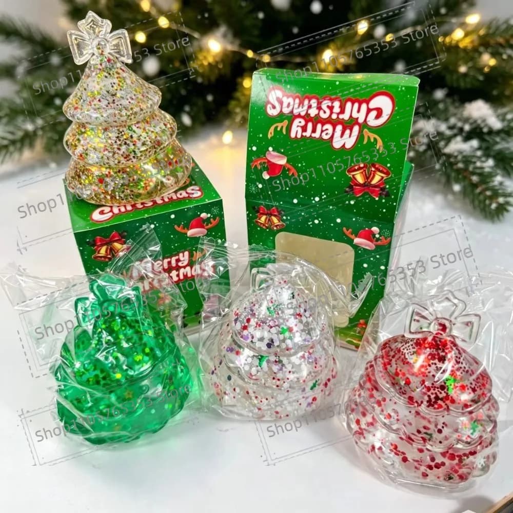 Christmas Dumplings Squishy Santa Claus Christmas Tree Malt Sugar Squishy Stress Relief Slow Rebound Fidget Antistress Ornament