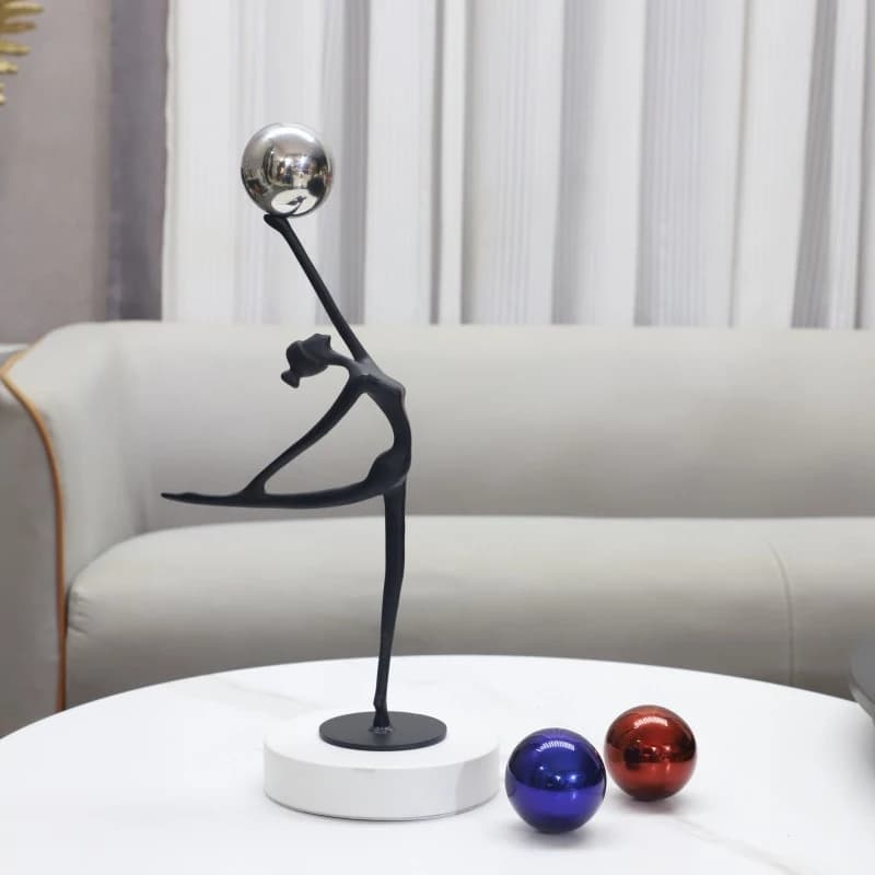 Nordic minimalist dancing girl figure art sculpture piece for living room, bedroom, entrance, TV cabinet, home decoration item
