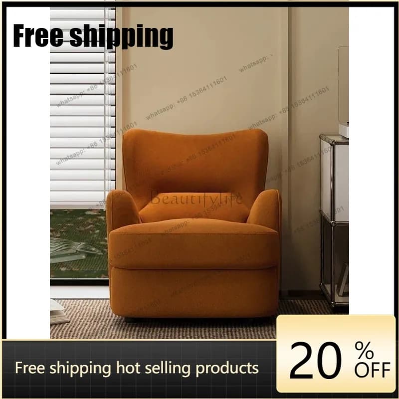 Customization Vintage sofa chair designer living room bedroom rotating leisure single chair