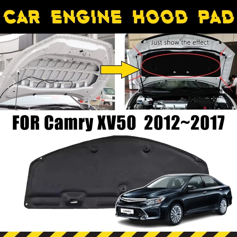 Car Engine Hood Sound Mat For Toyota Camry Accessories XV50 Aurion Daihatsu Altis 2012~2017 Front Hood Engine Sound Cotton Cover