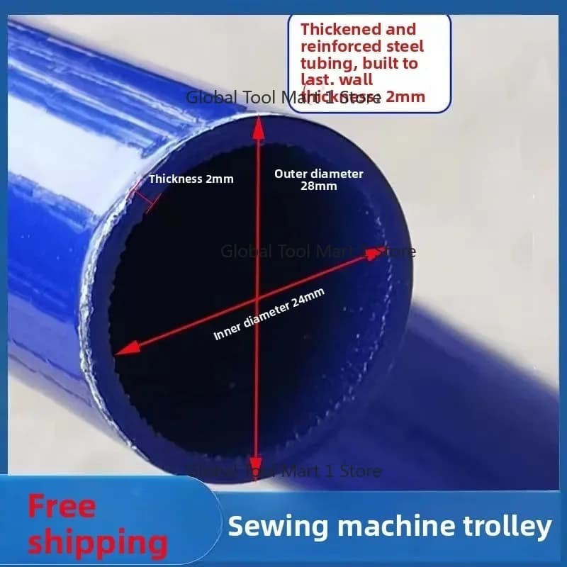 Universal Sewing Machine Trolley Portable Mobile Cart Heavy Duty Roller Stand for Sewing Equipment