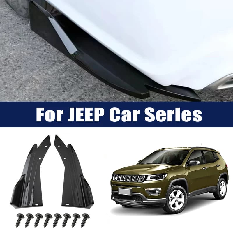 Rear Bumper Lip Diffuser Splitter Canard Protector Front Spoiler Body Kit For JEEP Wrangler GrandCherokee Compass Renegade