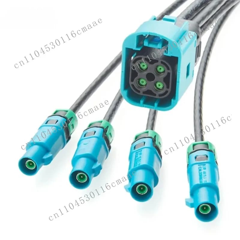 Waterproof 4-in-1 Mini Fakra Female To Fakra Male Automotive Cable IP67 Original Tyco Quad Z-Size