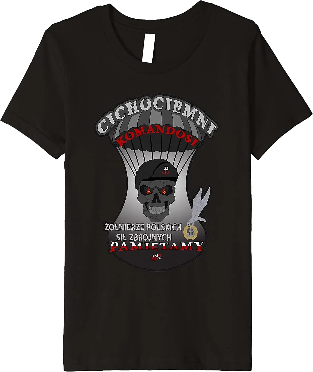 Polish Special Forces Cichociemni Polska Walczaca GROM T-Shirt 100% Cotton O-Neck Short Sleeve Casual Mens T-shirt Size S-3XL