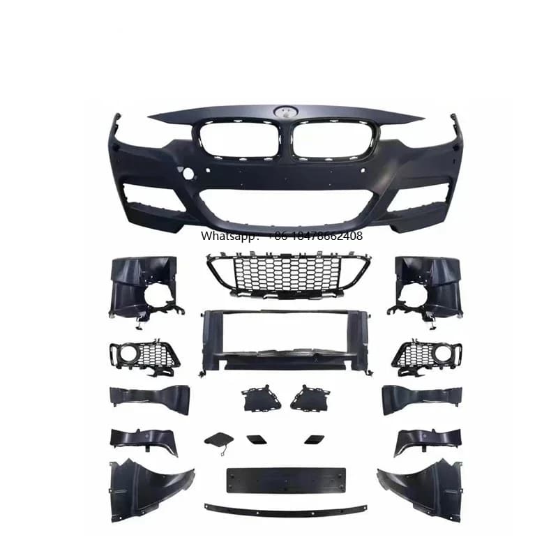 M-tech F30 Front Bumper for  3 Series 12-18 F30 Upgrade to M-tech Front Bumper with Fog Lamp Hole F31 Upgrade Front Bumper