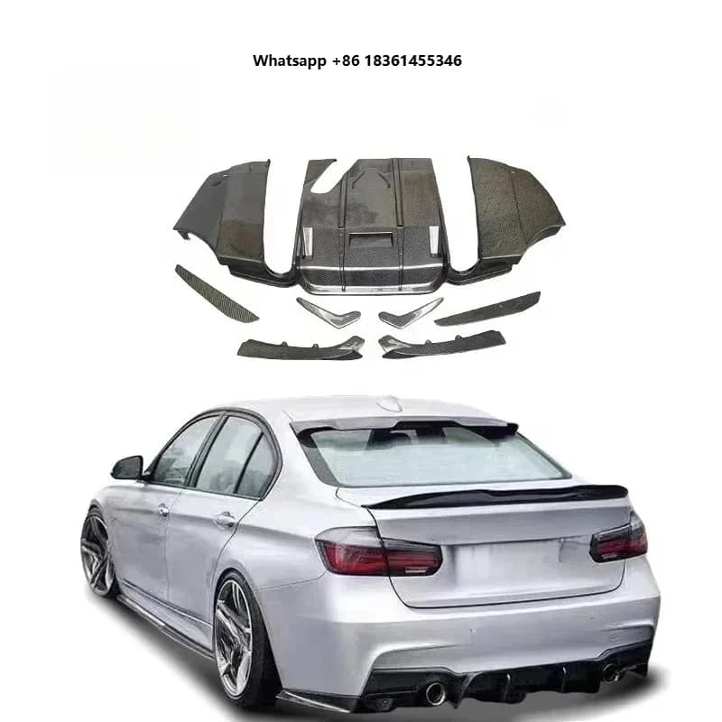 F0 Carbon Fiber Diffuser   Seri F0 F i i i 0i Sport Rear Lip-tech F0 GEEX Style