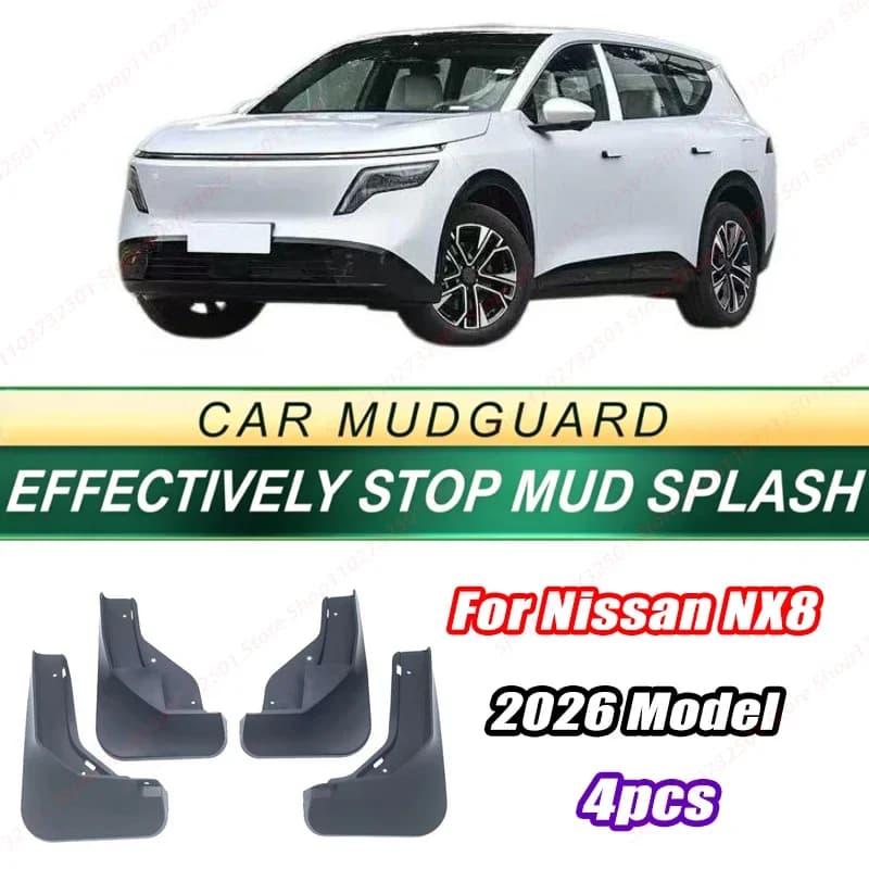 For Nissan NX8 2026 Model 4PCS Front Rear Mud Flaps Splash Guards Fender Mudguards Auto Accessories