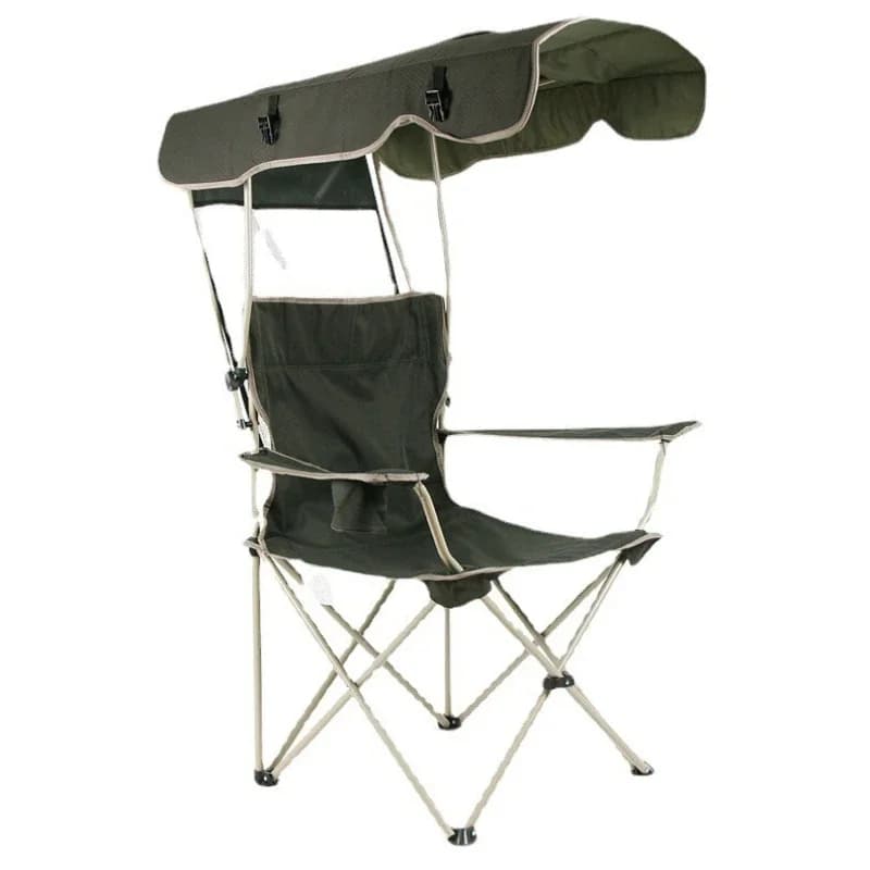 Outdoor camping leisure folding chair, beach awning fishing chair, camp sketching automatic closure