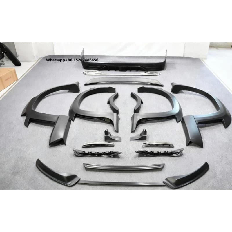 High Quality New Plastic Car Body Kit Upgrade Facelift Front/Rear Bumpers Wheel Trim Screw-On