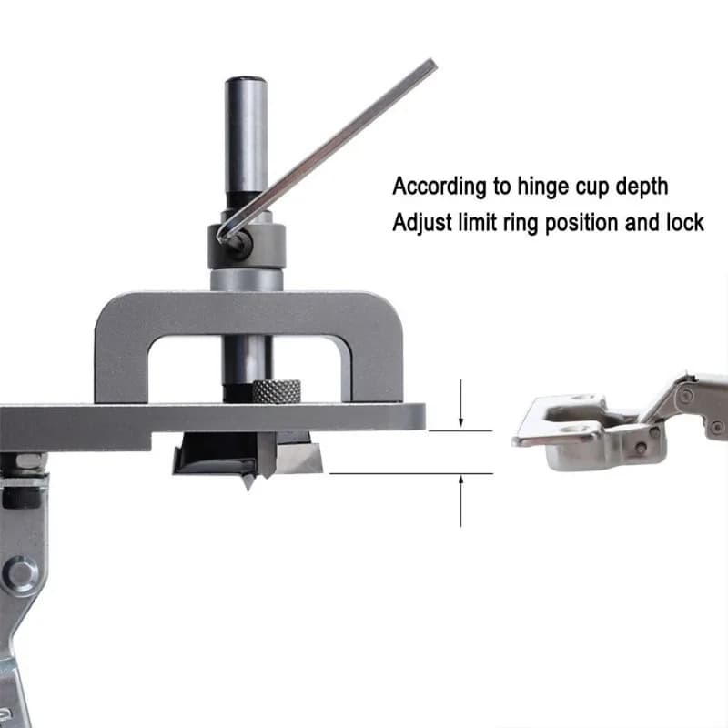 Upgraded 35MM Hinge Hole Opener, Cabinet Door Panel Hinge Positioner, Drilling Woodworking Installation Aids
