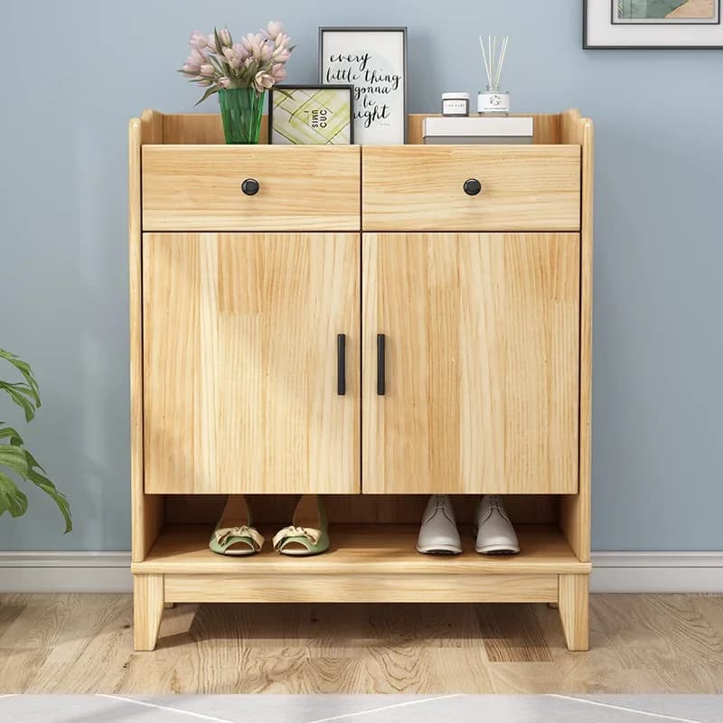 Strong Modern Wooden Compact Shoe Cabinet Decorative Practical Oak Mirrored Versatile Shoe Cabinet Scarpiera Casa Home Furniture