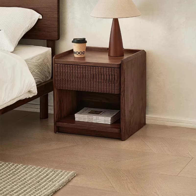 Luxury Corner Nightstand Simple Wood Drawers Librero Bedroom Bedside Table Organizer Space Saving Criado Mudo Home Furniture