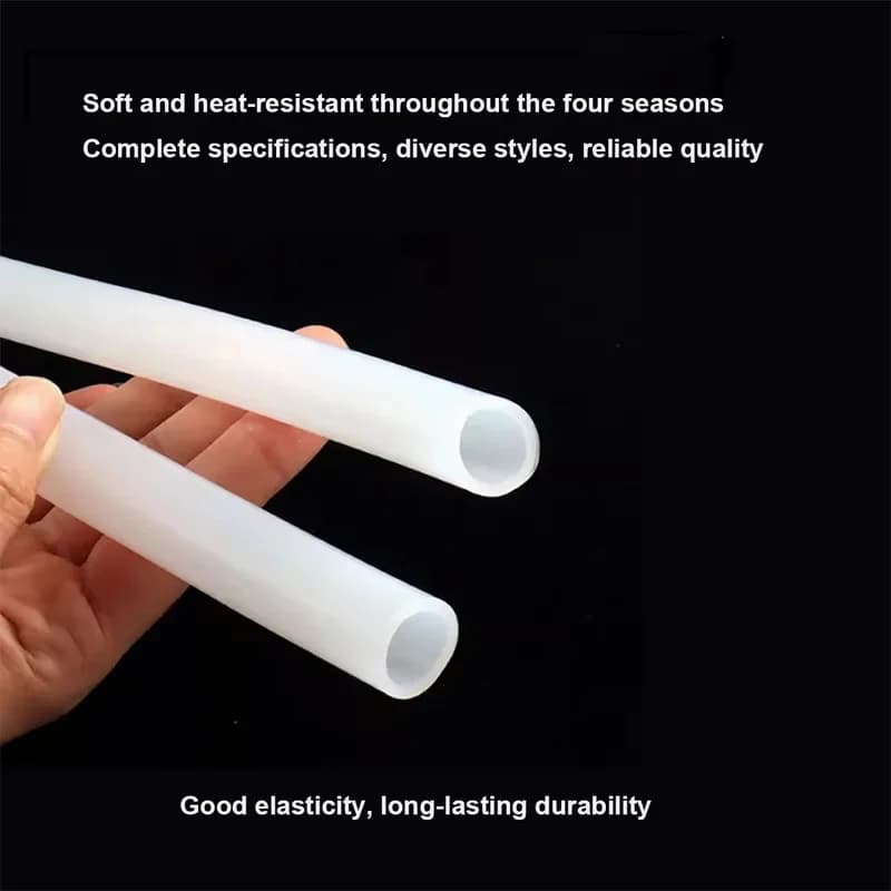 Industrial Grade White Silicone Rubber Hose Flexible Nontoxic Silicone Tube ID 2 3 4 5 6 7 8 9 10 12 13 -22mm 1/5M
