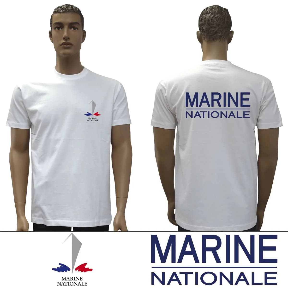 French Marine Nationale Militaire Men T-Shirt Short Sleeve Casual Cotton O-Neck Shirts