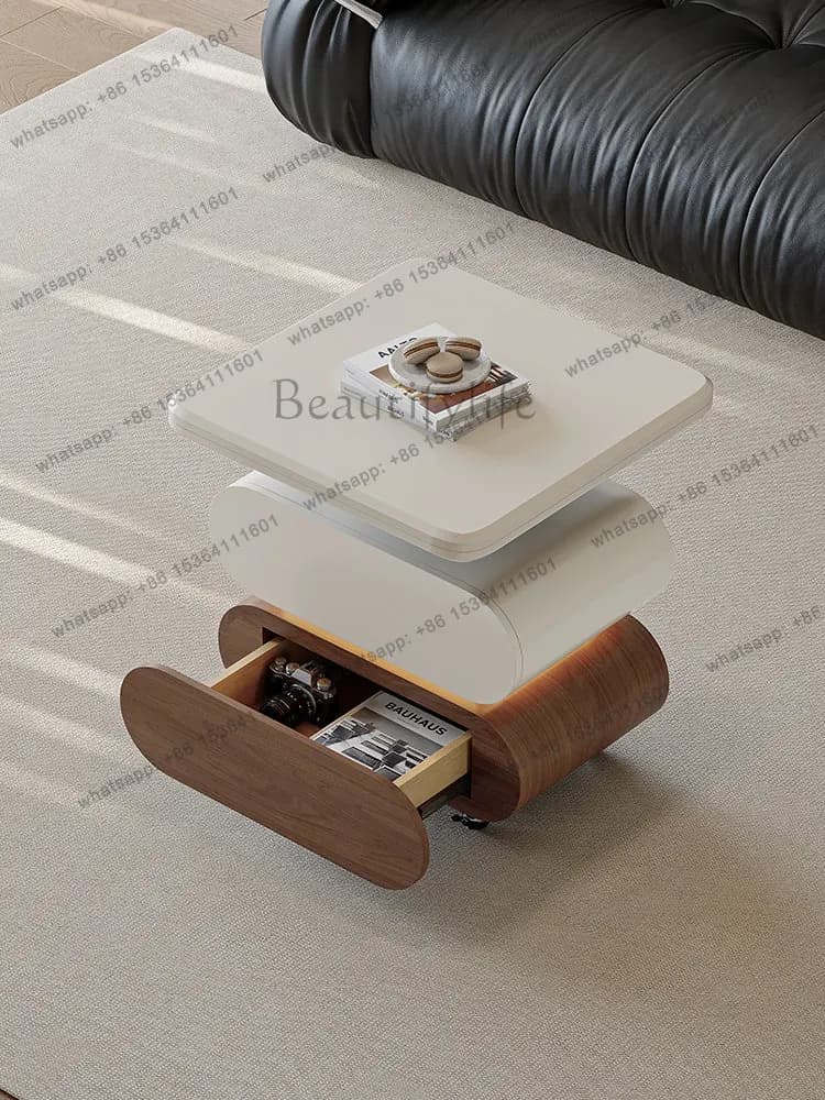 Customizable Simple and modern liftable mobile with whee, folding sofa edge in living room Factory Direct