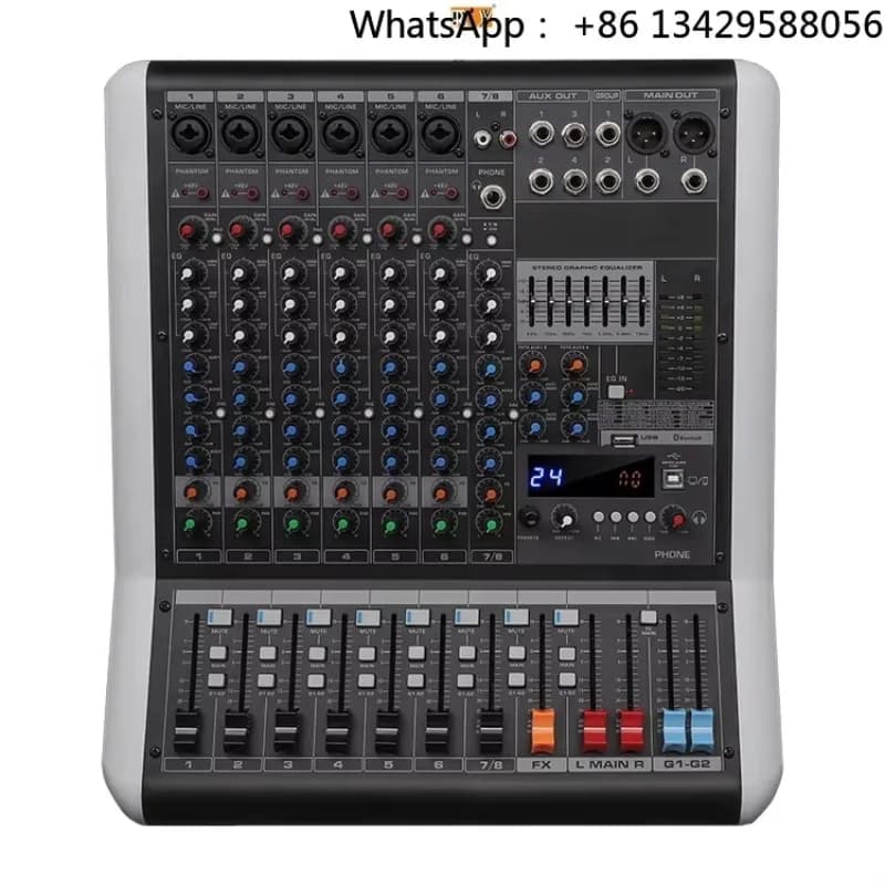 RAT Series Professional Power Mixer 24DSP 300W Audio Mixer with Amplifier