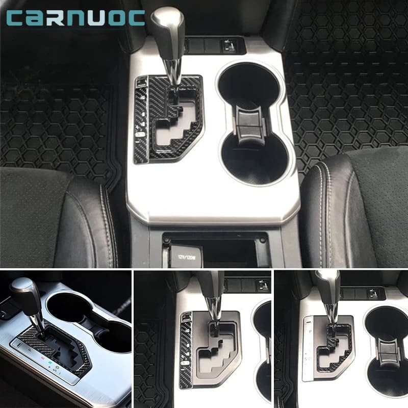 For Toyota Camry 2012 2013 2014 Black Carbon Fiber Car Automatic Transmission Gear Stickers Interior Decorative Auto Accessories