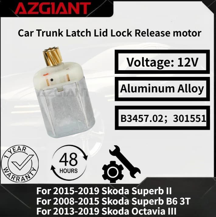 For 2015-2019 Skoda Superb II/Superb B6 3T 2008-2015 Car Trunk Latch Lid Lock Release motor Brand New Auto Accessories OEM
