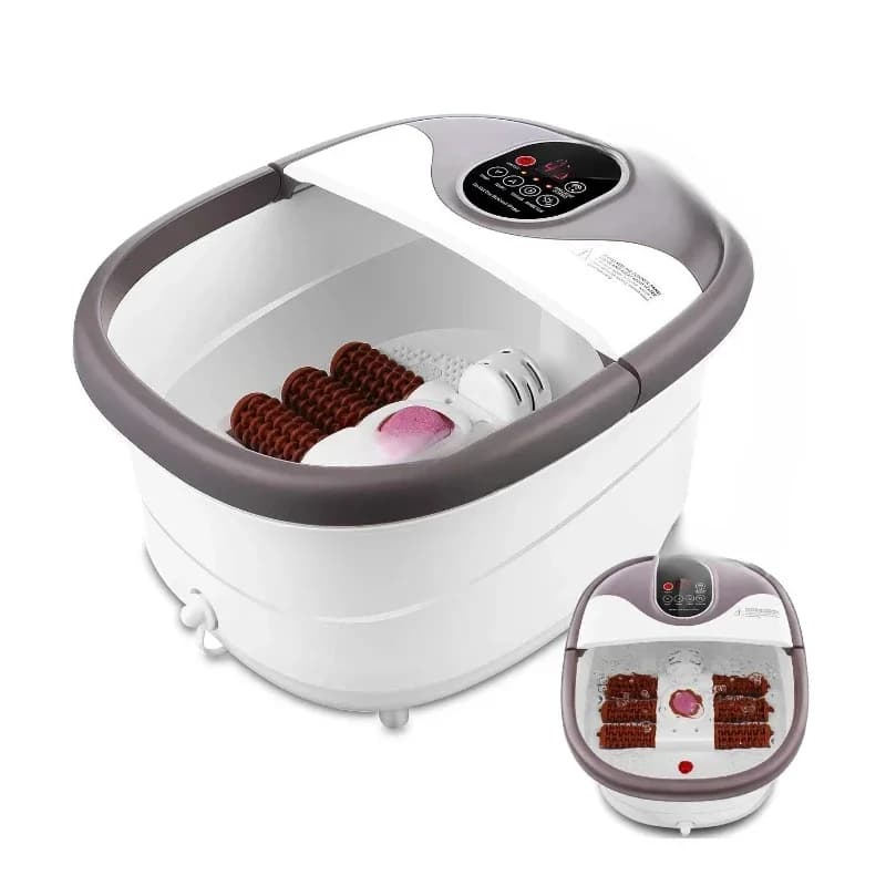 Electric heating foot basin bucket foot hydrotherapy massage machine with air oxygen bubbles for tired feet relaxation massage