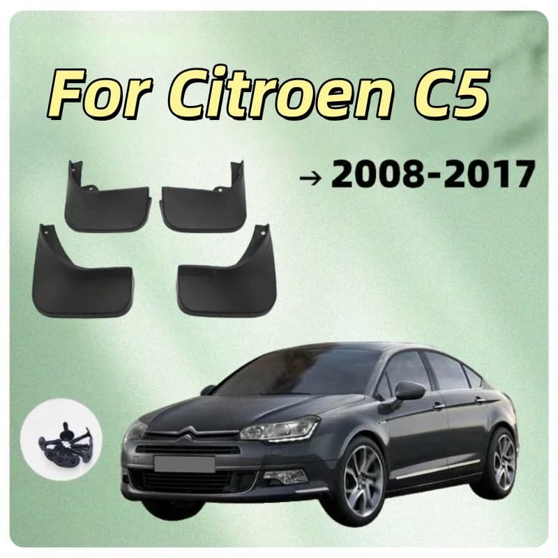 OVERE Car Front Rear Mudguards For Citroen C5 2008 2009 2010 2011 2012 2013 2014 2015 2016 2017 Accessories Mudflap Styling