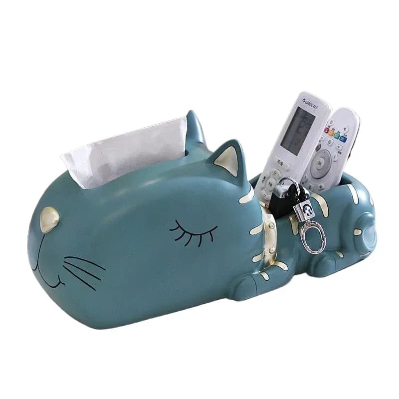 Kitten cat ornament tea table multi-functional tissue box dining room carton living room creative remote control storage