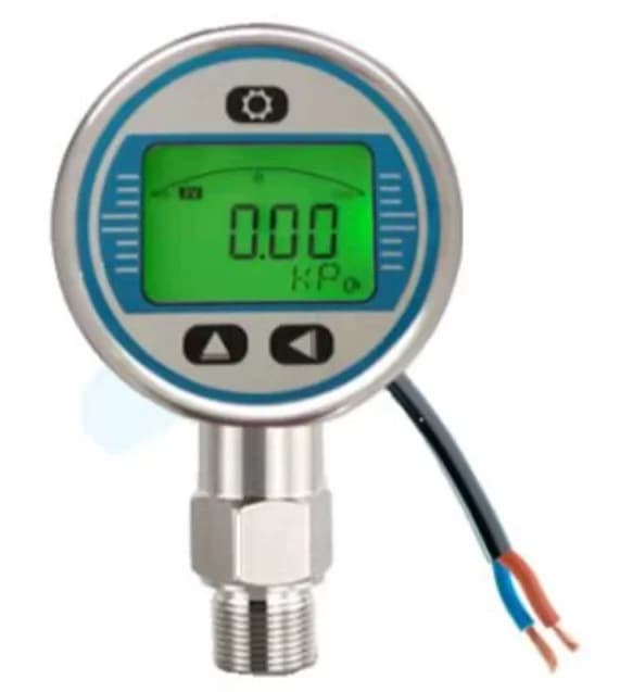 Battery Powered Stainless Steel Intelligent Digital Display Pressure Gauge High-precision Water Air Vacuum Pressure Meter