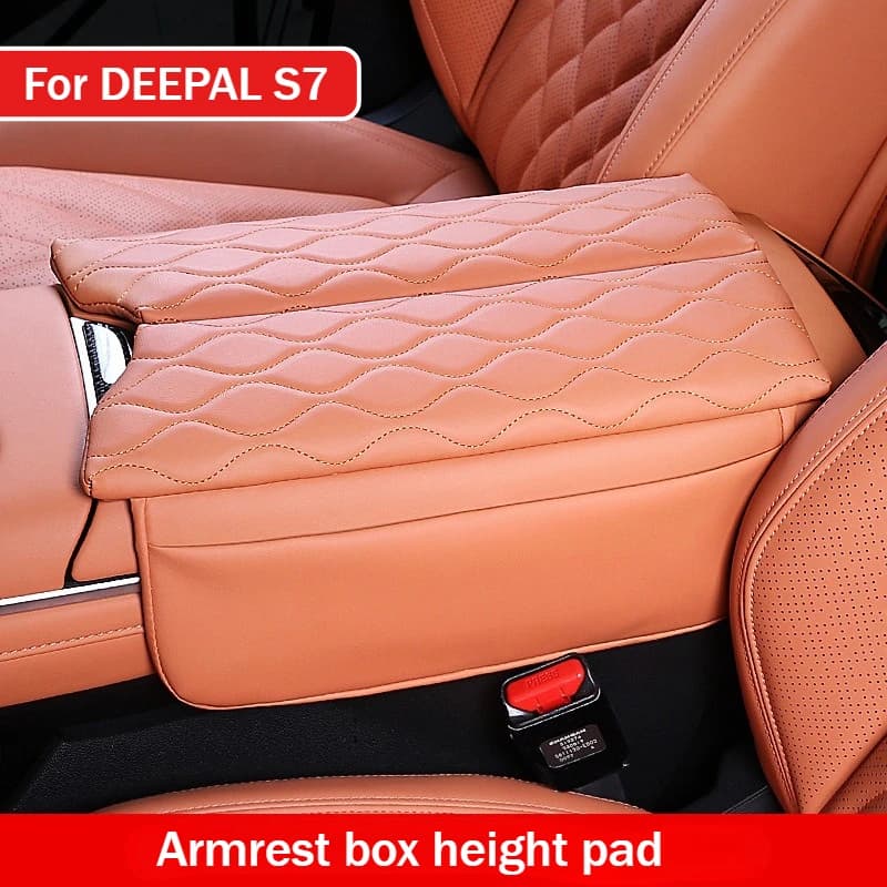 For Changan Deepal S7 Car Center Console Armrest Box Leather Heightening Pad Central Control Scratch-resistant Protective Pad