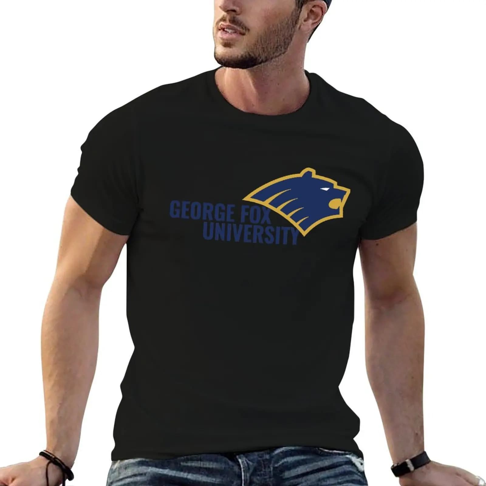 George Fox University T-Shirt vintage anime Men's cotton t-shirt