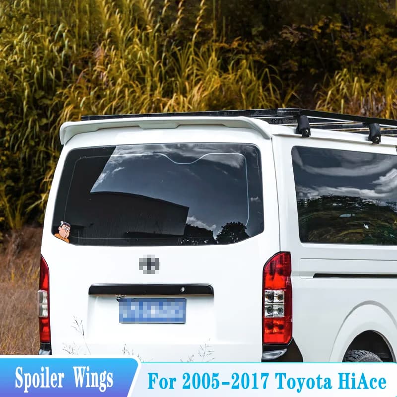 For 2005-2018 Toyota Hiace H200 Rear Roof Spoiler Rear Tail Lip Wings ABS Material Car Exterior Tuning Trim Body Kit Accessories