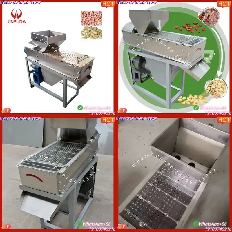 2026Hot Small Peanut Roasting Machine and Peeler Ground Peanut Peel Machine Roasted Peanuts Peeling Machine