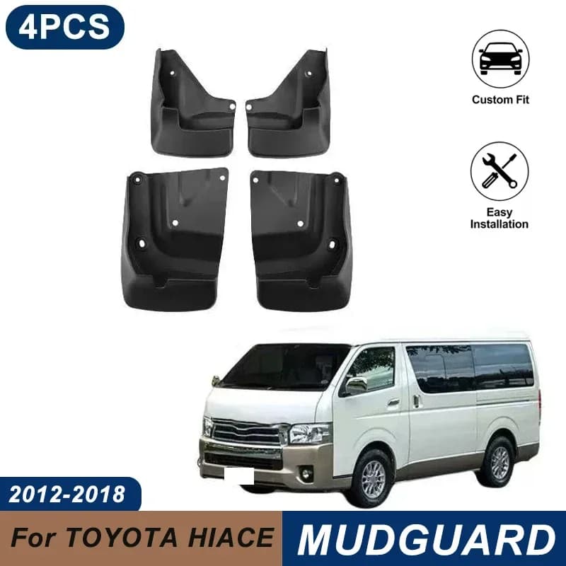 4PCS Car Mud Flaps For TOYOTA HIACE 2012-2018 Waterproof Anti-Splash Fender Mudguards Auto Exterior Accessories